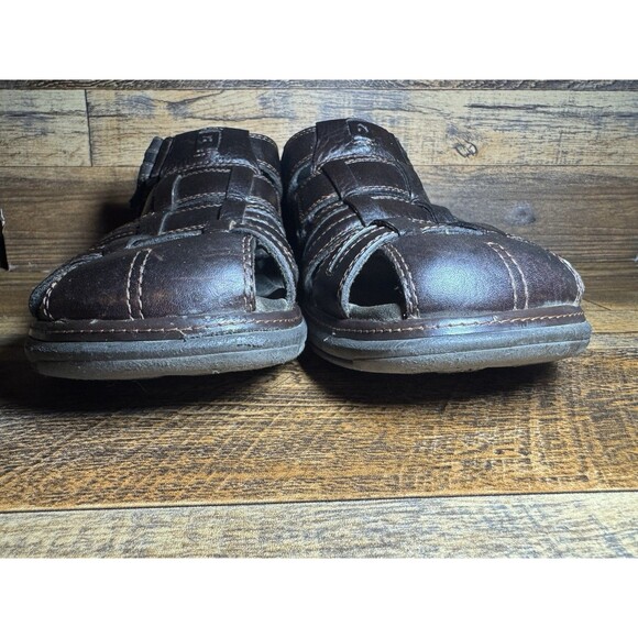 Clarks Men’s Brown Leather Fisherman Sandals –‎ Size 11M - Picture 7 of 10